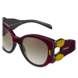 Prada - Prada Tapestry - Amarena Velvet Cat Eye Sunglasses - Prada Tapestry Collection - Sunglasses - Prada Eyewear