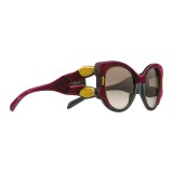 Prada - Prada Tapestry - Amarena Velvet Cat Eye Sunglasses - Prada Tapestry Collection - Sunglasses - Prada Eyewear