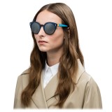 Prada - Prada Tapestry - Light Blue Round Pop Sunglasses - Prada Tapestry Collection - Sunglasses - Prada Eyewear