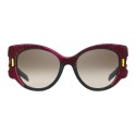 Prada - Prada Tapestry - Amarena Velvet Cat Eye Sunglasses - Prada Tapestry Collection - Sunglasses - Prada Eyewear