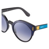 Prada - Prada Tapestry - Occhiali Rotondi Pop in Azzurro - Prada Tapestry Collection - Occhiali da Sole - Prada Eyewear