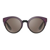 Prada - Prada Tapestry - Occhiali Rotondi Pop in Amarena - Prada Tapestry Collection - Occhiali da Sole - Prada Eyewear