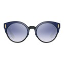 Prada - Prada Tapestry - Light Blue Round Pop Sunglasses - Prada Tapestry Collection - Sunglasses - Prada Eyewear