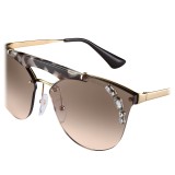 Prada - Prada Ornate - Occhiali Cat Eye Tartaruga Talco Crystal - Prada Ornate Collection - Occhiali da Sole - Prada Eyewear