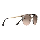 Prada - Prada Ornate - Occhiali Cat Eye Tartaruga Talco Crystal - Prada Ornate Collection - Occhiali da Sole - Prada Eyewear