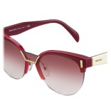 Prada - Prada Hide - Occhiali Cat Eye Cerise Opalino - Prada Hide Collection - Occhiali da Sole - Prada Eyewear