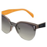 Prada - Prada Hide - Occhiali Cat Eye Argilla Opalino - Prada Hide Collection - Occhiali da Sole - Prada Eyewear