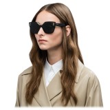 Prada - Prada Hide - Black Cat Eye Unique Sunglasses - Prada Hide Collection - Sunglasses - Prada Eyewear