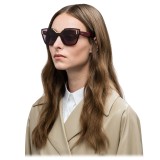 Prada - Prada Hide - Bordeaux Cat Eye Unique Sunglasses - Prada Hide Collection - Sunglasses - Prada Eyewear