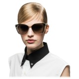 Prada - Prada Mod - Cocoa Crystal and Pale Gold Cat Eye Sunglasses - Prada Mod Collection - Sunglasses - Prada Eyewear