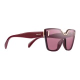 Prada - Prada Hide - Bordeaux Cat Eye Unique Sunglasses - Prada Hide Collection - Sunglasses - Prada Eyewear