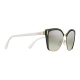 Prada - Prada Mod - Cocoa Crystal and Pale Gold Cat Eye Sunglasses - Prada Mod Collection - Sunglasses - Prada Eyewear