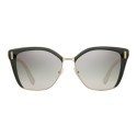 Prada - Prada Mod - Cocoa Crystal and Pale Gold Cat Eye Sunglasses - Prada Mod Collection - Sunglasses - Prada Eyewear