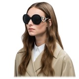 Prada - Prada Minimal Baroque - Black Round Sunglasses - Prada Collection - Sunglasses - Prada Eyewear