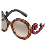 Prada - Prada Minimal Baroque - Turtle Caramel Round Sunglasses - Prada Collection - Sunglasses - Prada Eyewear