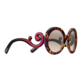 Prada - Prada Minimal Baroque - Turtle Caramel Round Sunglasses - Prada Collection - Sunglasses - Prada Eyewear