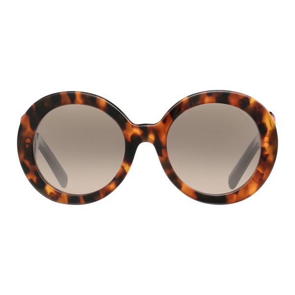 Prada - Prada Minimal Baroque - Turtle Caramel Round Sunglasses - Prada Collection - Sunglasses - Prada Eyewear