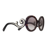 Prada - Prada Minimal Baroque - Occhiali Rotondi in Tartaruga - Prada Collection - Occhiali da Sole - Prada Eyewear