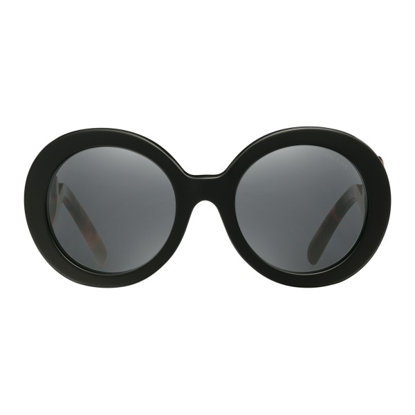 Prada - Prada Minimal Baroque - Black Round Sunglasses - Prada Collection - Sunglasses - Prada Eyewear