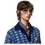 Prada - Prada Runway - Steel Square Top Bar Sunglasses - Prada Runway Collection - Sunglasses - Prada Eyewear