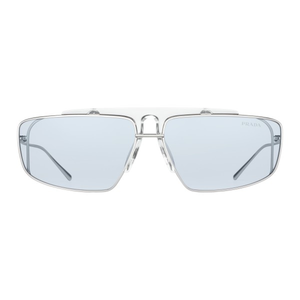 Prada - Prada Runway - Steel Square Top Bar Sunglasses - Prada Runway Collection - Sunglasses - Prada Eyewear