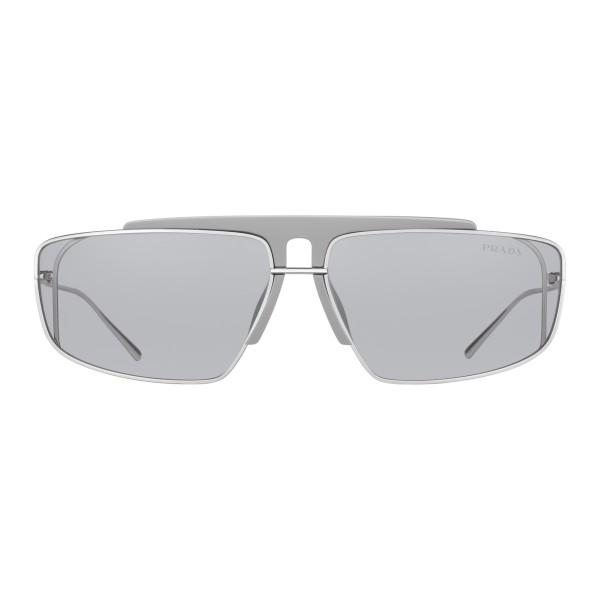 Prada - Prada Runway - Steel and Black Square Top Bar Sunglasses - Prada Runway Collection - Sunglasses - Prada Eyewear
