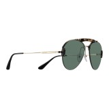 Prada - Prada Collection - Gold and Tortoise Aviator Top Bar Sunglasses - Prada Collection - Sunglasses - Prada Eyewear