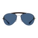 Prada - Prada Collection - Steel and Tortoise Aviator Top Bar Sunglasses - Prada Collection - Sunglasses - Prada Eyewear