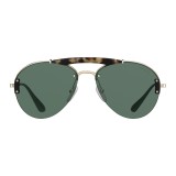 Prada - Prada Collection - Gold and Tortoise Aviator Top Bar Sunglasses - Prada Collection - Sunglasses - Prada Eyewear