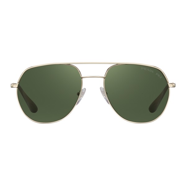 Prada - Prada Collection - Gold Palladium Square Aviator Sunglasses - Prada Collection - Sunglasses - Prada Eyewear