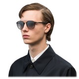 Prada - Prada Collection - Dark Black Round Double Deck Sunglasses - Prada Collection - Sunglasses - Prada Eyewear