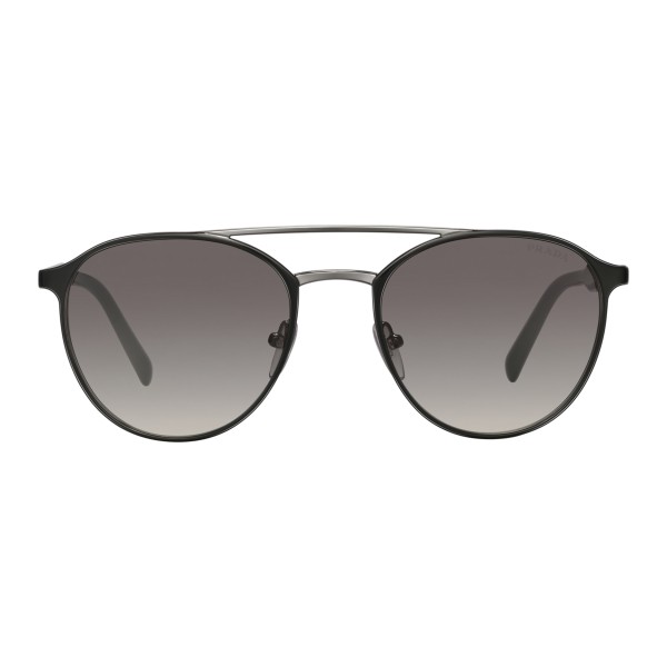 Prada - Prada Collection - Dark Black Round Double Deck Sunglasses - Prada Collection - Sunglasses - Prada Eyewear