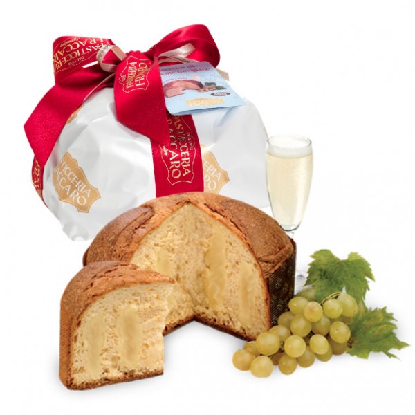 Panettone Fraccaro avec crème Pistache in celophan 750 gr.