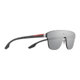 Prada - Prada Linea Rossa Stubb - Mirrored Coal Mask Sunglasses - Prada Stubb Collection - Sunglasses - Prada Eyewear