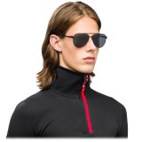 Prada - Prada Linea Rossa Stubb - Black Aviator Sunglasses - Prada Stubb Collection - Sunglasses - Prada Eyewear