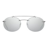 Prada - Prada Linea Rossa Constellation - Silver Oval Sunglasses - Prada Collection - Sunglasses - Prada Eyewear