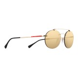 Prada - Prada Linea Rossa Constellation - Gold Oval Sunglasses - Prada Collection - Sunglasses - Prada Eyewear