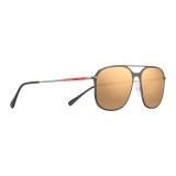 Prada - Prada Linea Rossa Constellation - Ruthenium Square Sunglasses - Prada Collection - Sunglasses - Prada Eyewear