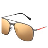 Prada - Prada Linea Rossa Constellation - Ruthenium Square Sunglasses - Prada Collection - Sunglasses - Prada Eyewear