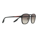 Prada - Prada Linea Rossa Collection - Black Square Round Sunglasses - Prada Collection - Sunglasses - Prada Eyewear