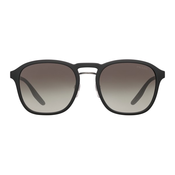 Prada - Prada Linea Rossa Collection - Black Square Round Sunglasses - Prada Collection - Sunglasses - Prada Eyewear