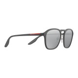 Prada - Prada Linea Rossa Collection - Anthracite Square Round Sunglasses - Prada Collection - Sunglasses - Prada Eyewear