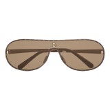 Philipp Plein - Target Leather Collection - Gold Brown - Sunglasses - Philipp Plein Eyewear