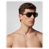 Philipp Plein - Target Leather Collection - Black Grey - Sunglasses - Philipp Plein Eyewear
