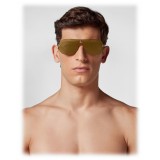Philipp Plein - Target Studded Collection - Marrone Oro Specchiato - Occhiali da Sole - Philipp Plein Eyewear