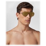 Philipp Plein - Target Studded Collection - Brown Gold Mirrored - Sunglasses - Philipp Plein Eyewear