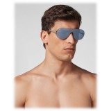 Philipp Plein - Target Studded Collection - Acciaio e Blu Flash - Occhiali da Sole - Philipp Plein Eyewear