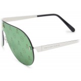 Philipp Plein - Target Monogram Collection - Nickel and Mirrored Green - Sunglasses - Philipp Plein Eyewear