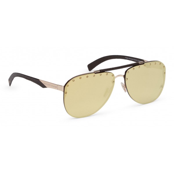 Philipp Plein - Calypso Studded Collection - Gold Mirrored - Sunglasses - Philipp Plein Eyewear