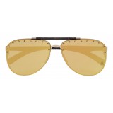 Philipp Plein - Calypso Studded Collection - Gold Mirrored - Sunglasses - Philipp Plein Eyewear